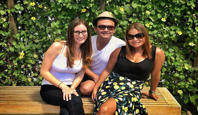 Picture of the three visitors to the Costa Rica Medical Center Inn, San José, Costa Rica.