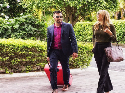 Picture of two guests arriving at the Costa Rica Medical Center Inn, San Jose, Costa Rica..